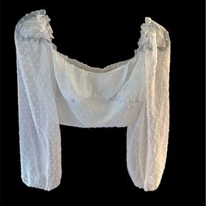 Shein Women’s Dressy Long Sleeve Crop Top